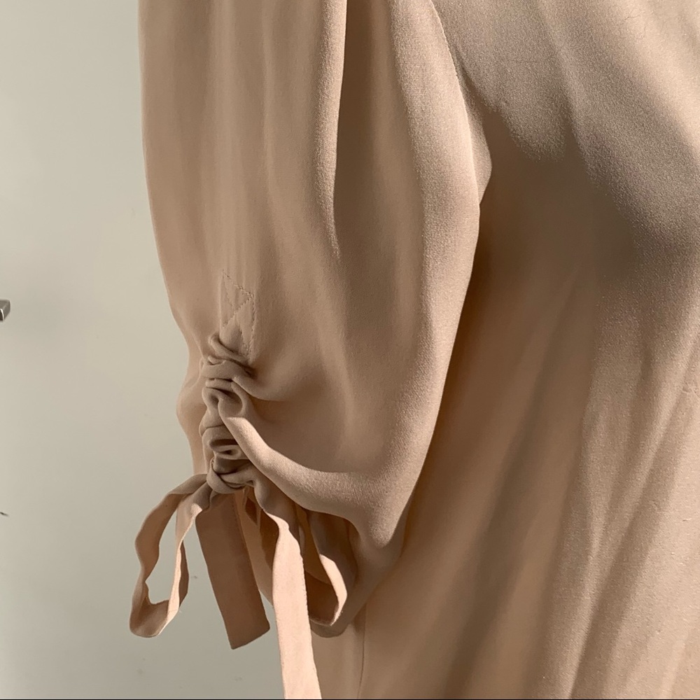 L’agence Silk Button Down Blouse Drawstring Ruchi… - image 3